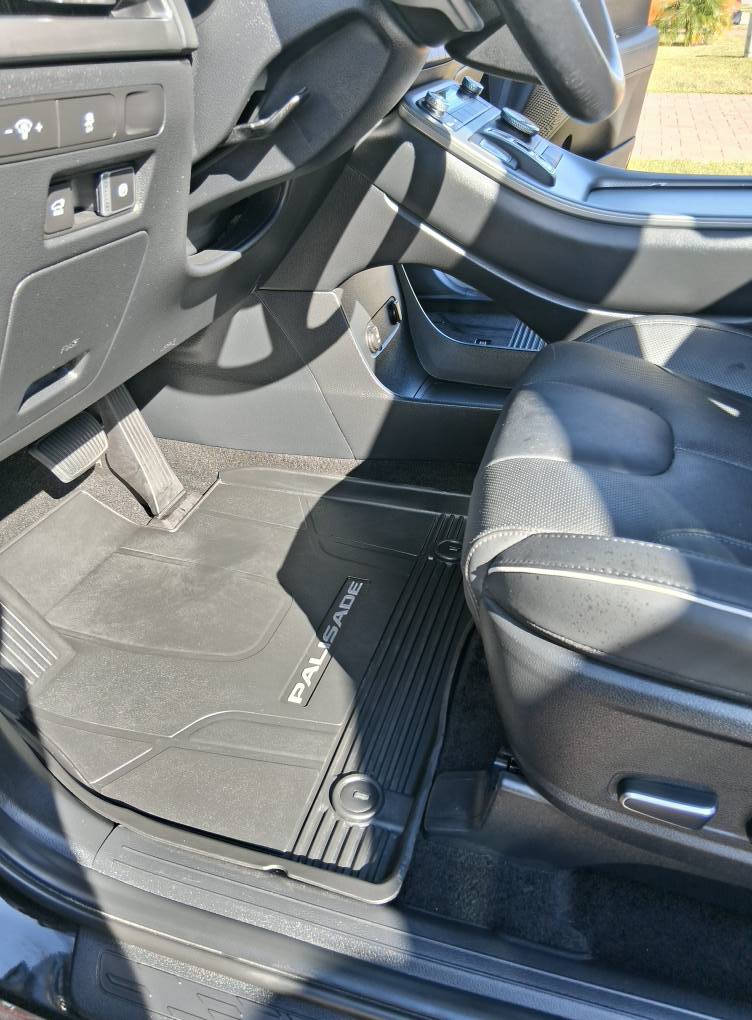 Clean car interior seats and floor after professional detailing