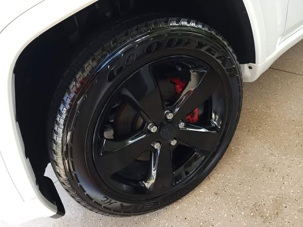 Clean vehicle wheel after professional detailing